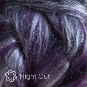 img 3 attached to SILK MERINO Fiber for Hand Spinning: Super Soft Combed 🧶 Top Wool Roving for Felting, Soap & Paper Making, and Embellishments—Night Out