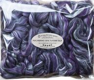 silk merino fiber for hand spinning: super soft combed 🧶 top wool roving for felting, soap & paper making, and embellishments—night out logo