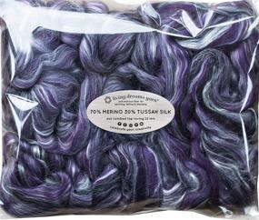 img 4 attached to SILK MERINO Fiber for Hand Spinning: Super Soft Combed 🧶 Top Wool Roving for Felting, Soap & Paper Making, and Embellishments—Night Out