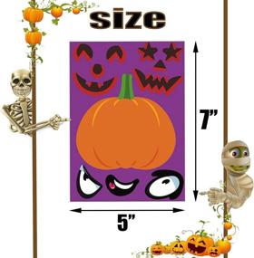 img 3 attached to Хэллоуинские вечеринки для детей: Набор наклеек Joy Bang для Halloween - сделай сам свою фонарик-Джека, наклейки на лицо, игры и подарки для вечеринки.