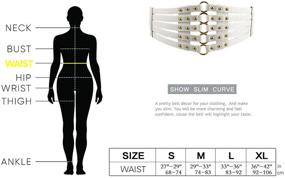 img 2 attached to 👗 Versatile and Stylish: Fashion Womens Leather Stretch Waistband for Women's Accessories