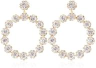 sparkly rhinestone jewel statement earrings logo