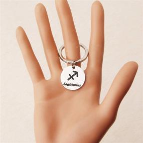 img 3 attached to MYOSPARK Astrology Keychain – Double Sided Zodiac Sign Constellation Jewelry