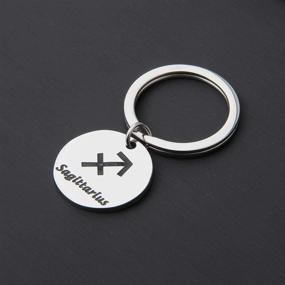 img 1 attached to MYOSPARK Astrology Keychain – Double Sided Zodiac Sign Constellation Jewelry