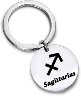 myospark astrology keychain – double sided zodiac sign constellation jewelry logo