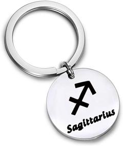 img 4 attached to MYOSPARK Astrology Keychain – Double Sided Zodiac Sign Constellation Jewelry