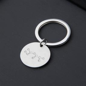 img 2 attached to MYOSPARK Astrology Keychain – Double Sided Zodiac Sign Constellation Jewelry