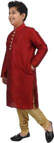 img 3 attached to 👕 Crocon Kids Boys Silk Kurta Pajama: Ethnic Festive Fancy Wear Dress for Traditional Indian Occasions