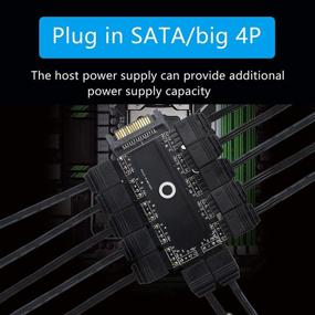 img 1 attached to 💡 CERRXIAN Разветвитель на 12 портов ARGB - от 1 до 11 портов, 5V 3Pin RGB LED, SATA, с двухсторонним клеем