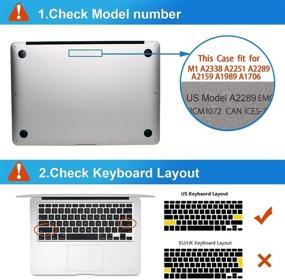 img 3 attached to 🖥️ 2021 2020 New 13 Inch MacBook Pro M1 A2338 A2251 A2289 A2159 A1989 A1706 Protective Case Bundle with Clear Plastic Hard Shell, Keyboard Guard, Screen Shield & Cleaning Cloth - WGS58