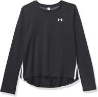 💪 girls' under armour heatgear sleeve t-shirt: optimal active wear for young athletes logo