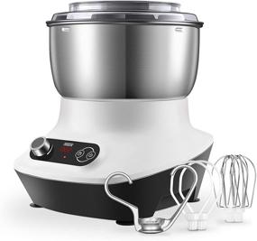 img 4 attached to 🍰 CKOZESE 7 Qt Compact Kitchen Stand Mixer with Stainless Steel Mixing Bowl, Dishwasher-Safe Dough Hooks, Wire Whisks & Beaters, Scraper, 150W Electric Cake Mixer, Timer & Splash Guard, Touch Control: Innovative and Premium Kitchen Appliance for Efficient Mixing and Baking
