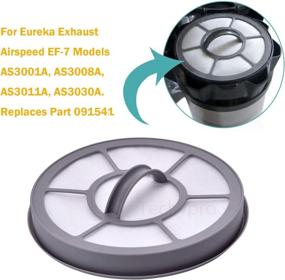 img 2 attached to 🔍 Techypro EF-7 Filter for Eureka AirSpeed Exhaust Vacuum Models AS3001A, AS3008A, AS3011A, AS3020A, AS3030A - 5 Pack EF-7 Replacement Parts for Eureka Upright Vacuum Parts 091541