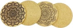 img 3 attached to Premium Round Cork 🍃 Coasters - Naturally Sustainable Drink Placemats