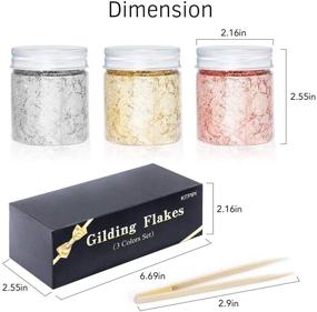 img 3 attached to ✨ Enhance Your Creations with Gilding Flakes for Resin - Luxurious Gold Foil Flakes with Tweezer: Perfect for Nails, Painting, Arts and Crafts, Jewelry Making, Handcrafts Decorations (3 Bottle-30 Grams)