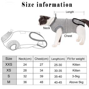 img 3 attached to LEMON PET Cat Surgery Recovery Cotton Cozy Clothes Vest, Kitten Costume Suit for Abdominal Wounds, Skin Conditions, Surgical Cats