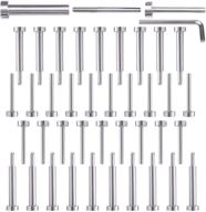 🔗 invisible turnbuckle cable railing kit with 1/8" 20 pairs swage threaded stud: ideal for wood & metal post | cke logo