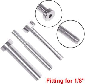 img 1 attached to 🔗 Invisible Turnbuckle Cable Railing Kit with 1/8" 20 Pairs Swage Threaded Stud: Ideal for Wood & Metal Post | CKE