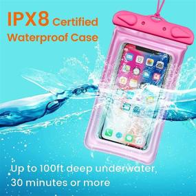 img 2 attached to 📱 Floatable Waterproof Phone Pouch: Cambond Universal Case for iPhone 12 pro Xs Max XR X 8 7 6 Plus - 5 Pack