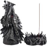 🐉 mythical fire breathing dragon incense holder & burner: a gothic home decor aromatherapy sculpture and medieval fantasy gift! logo