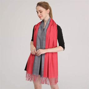 img 1 attached to 🧣 Dark Cashmere Pashminas Blanket by Longwu - Stylish Women's Accessories