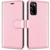 💼 wallet series flip pu leather phone cover with card holder for samsung galaxy s20 fe 5g 6.5-inch, classic women, rose gold logo