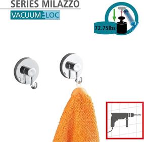 img 3 attached to 🔩 Wenko Loc Vacuum Wall Hooks - Hanging & Storage Solution for Shower, Kitchen - No Drilling, No Holes, No Screws - 9.29" x 1.57" x 3.74" - Chrome
