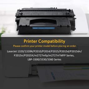 img 1 attached to 🖨️ V4INK Compatible Toner Cartridge Replacement for HP 49X Q5949X 53X Q7553X - Use in HP P2015dn P2015 P2015d 1320 1320n 3390 3392 M2727nf P2014 P2010 Printer (Black, 2 Packs)