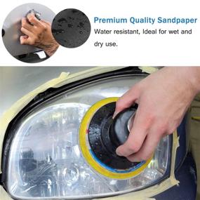 img 2 attached to 🛠️ Premium 40PCS 7 Inch Wet Sanding Discs - High Performance Fine Grit Assortment for Sander Polisher Car Boat - Waterproof Hook and Loop - Silicon Carbide Sandpaper (1000/1500/2000/3000/grit)