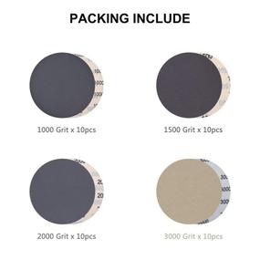 img 3 attached to 🛠️ Premium 40PCS 7 Inch Wet Sanding Discs - High Performance Fine Grit Assortment for Sander Polisher Car Boat - Waterproof Hook and Loop - Silicon Carbide Sandpaper (1000/1500/2000/3000/grit)