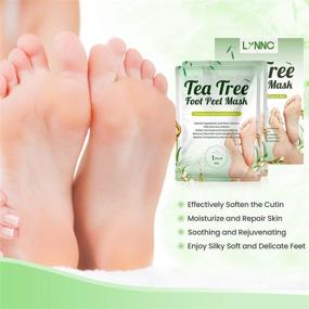 img 3 attached to 👣 Tea Tree Foot Peel Mask - Exfoliating Treatment for Dead Skin, Callused Heels, Cracked Heels, Removes Rough Heels, Dry Skin, Achieves Soft and Smooth Feet - Natural Peeling, 2 PACK