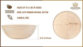 img 2 attached to Aelestial Artisans 9-Inch Banneton Basket Set - Proofing Bowl Kit with Bread Proofer, 🥖 Bread Shaping Basket, Bread Lame, Dough Scraper, Bread Liner, Bread Bag, Wooden Brush, + PDF