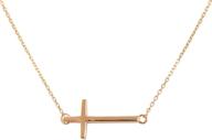 exquisite paialco sterling silver sideways cross necklace: perfect for women logo