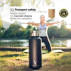 img 1 attached to 🥤 VAQUITA24 Stainless Steel Insulated Water Bottle, 32 oz. Cold Water Flask with Lid Replacement for Hot and Cold Drinks