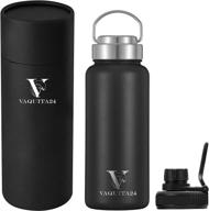 🥤 vaquita24 stainless steel insulated water bottle, 32 oz. cold water flask with lid replacement for hot and cold drinks logo