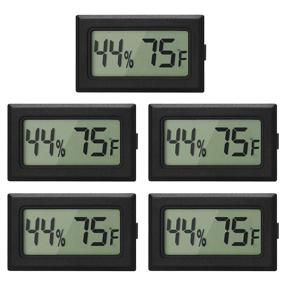 img 4 attached to 🌡️ EEEkit 5-Pack Mini Thermometer Hygrometer - Small Digital Electronic Temperature Humidity Meters Gauge for Indoor Use - LCD Display Fahrenheit - Ideal for Humidors, Greenhouse, Garden, Cellar, Fridge, Mason Jar