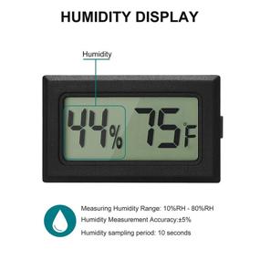 img 2 attached to 🌡️ EEEkit 5-Pack Mini Thermometer Hygrometer - Small Digital Electronic Temperature Humidity Meters Gauge for Indoor Use - LCD Display Fahrenheit - Ideal for Humidors, Greenhouse, Garden, Cellar, Fridge, Mason Jar