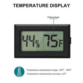 img 3 attached to 🌡️ EEEkit 5-Pack Mini Thermometer Hygrometer - Small Digital Electronic Temperature Humidity Meters Gauge for Indoor Use - LCD Display Fahrenheit - Ideal for Humidors, Greenhouse, Garden, Cellar, Fridge, Mason Jar