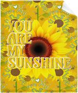 🌻 sunflower you are my sunshine throw blanket - super soft cozy warm flannel blanket - 60"x80" bed quilt bedspread home decor for couch sofa camping travel - ideal for adults logo