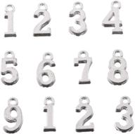 wholesale antique silver plated lucky number birthday charms – perfect for diy jewelry making logo