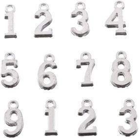 img 3 attached to Wholesale Antique Silver Plated Lucky Number Birthday Charms – Perfect for DIY Jewelry Making