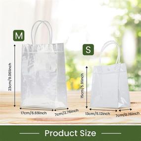 img 1 attached to 🛍️ 6-Pack Clear PVC Gift Wrap Bag with Handles by RAYNAG - Reusable Shopping Bags for Retail Merchandise
