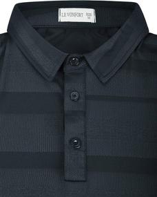 img 2 attached to 👔 Exclusive VONFORT Checked Sleeve Stretch Collared Men's Shirt Collection