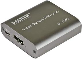 img 4 attached to 🎥 Видеокарта захвата HDMI высокого качества 4К 60 Гц - конвертер HDMI в USB3.0 с локальным отображением петли для прямого эфира, трансляций, записи видеоигр, камеры-камкордера DSLR.
