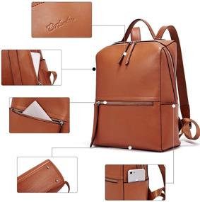 img 1 attached to BOSTANTEN Genuine Leather Backpack for Women-Fashionable Handbags and Wallets in Stylish Backpacks