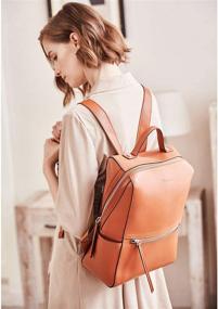 img 3 attached to BOSTANTEN Genuine Leather Backpack for Women-Fashionable Handbags and Wallets in Stylish Backpacks