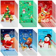 🎄 120 christmas plastic bags with snowman, moose, and christmas tree designs - perfect for christmas party favors and candy logo