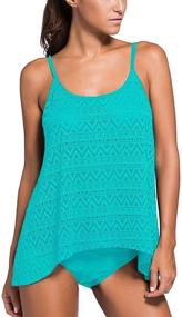 img 4 attached to 👙 ZNCMRR Women's Tankini Swimwear XXL: Stylish Swimsuits & Cover Ups for Women