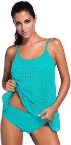 img 2 attached to 👙 ZNCMRR Women's Tankini Swimwear XXL: Stylish Swimsuits & Cover Ups for Women