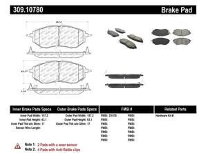 img 3 attached to 🔧 StopTech 309.10780 Performance Brake Pads with Shims and Hardware